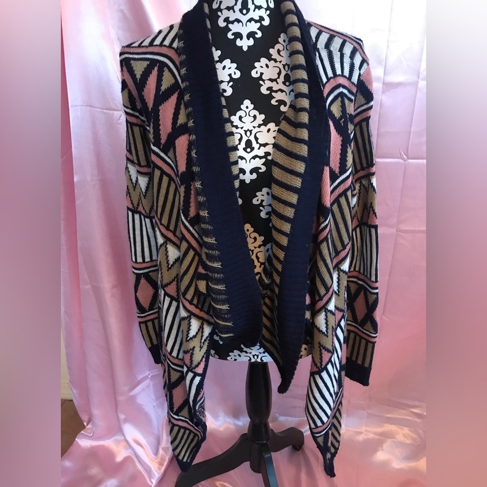 Multi knit cardigan patch oversized - Picture 4 of 5